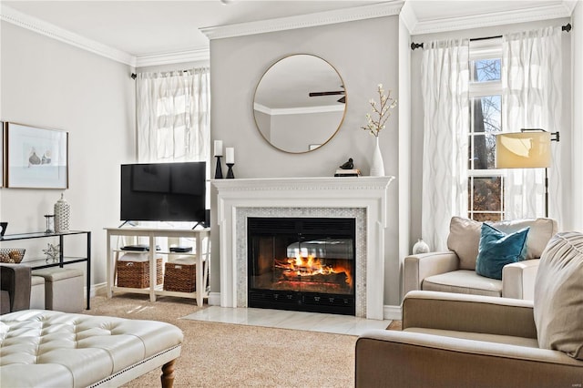 view of carpeted living room