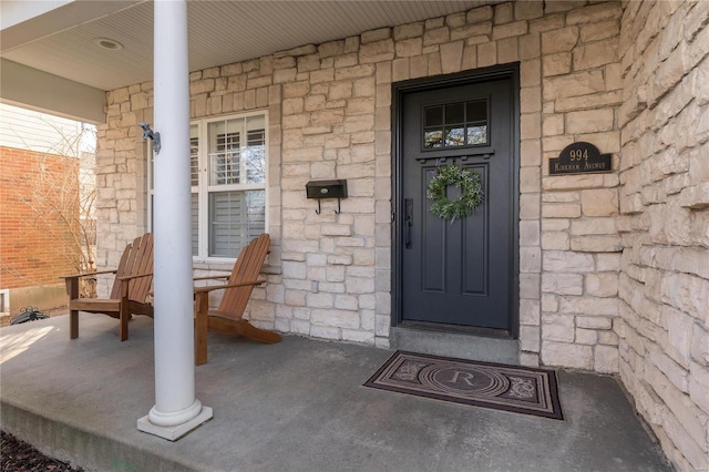 view of doorway to property