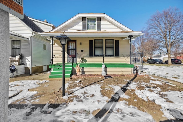 bungalow with covered porch