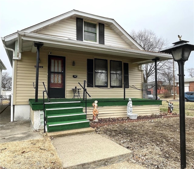 bungalow with a porch