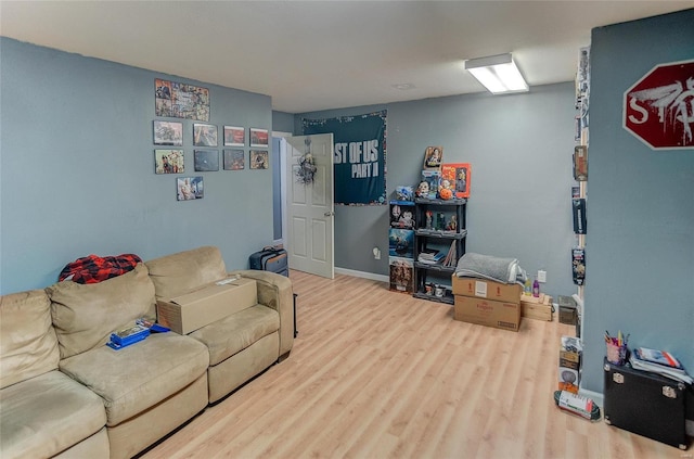 living room featuring hardwood / wood-style flooring