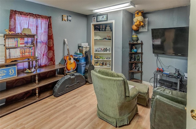 interior space featuring wood finished floors