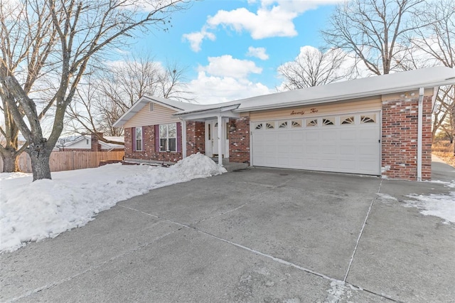 ranch-style house with a garage