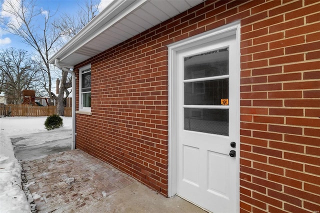 view of doorway to property