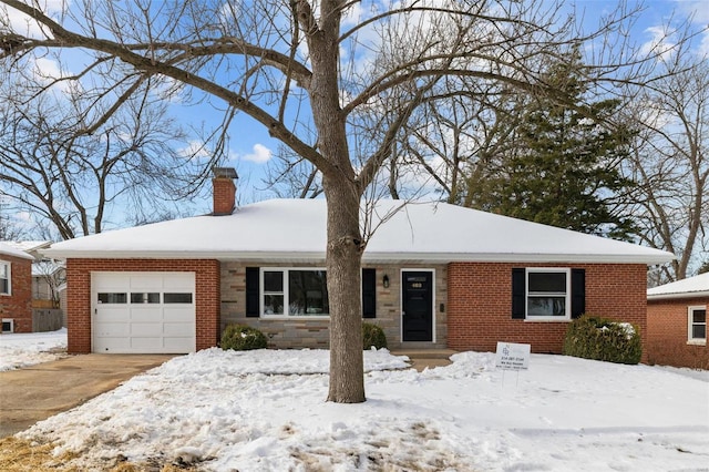 view of front of home with a garage