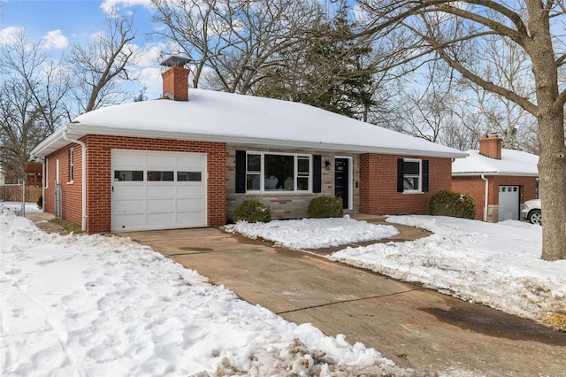 ranch-style house with a garage