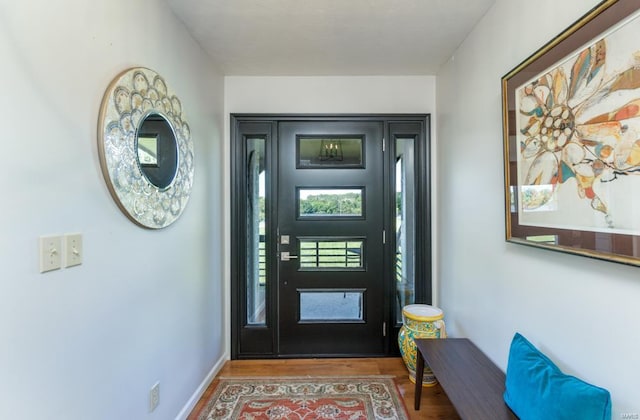 entrance foyer featuring light hardwood / wood-style floors