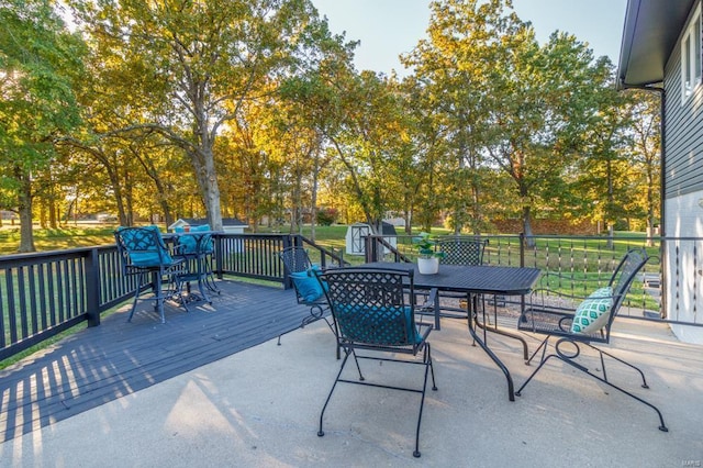 view of wooden deck