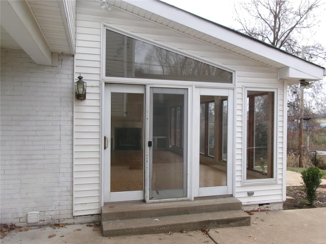 view of doorway to property