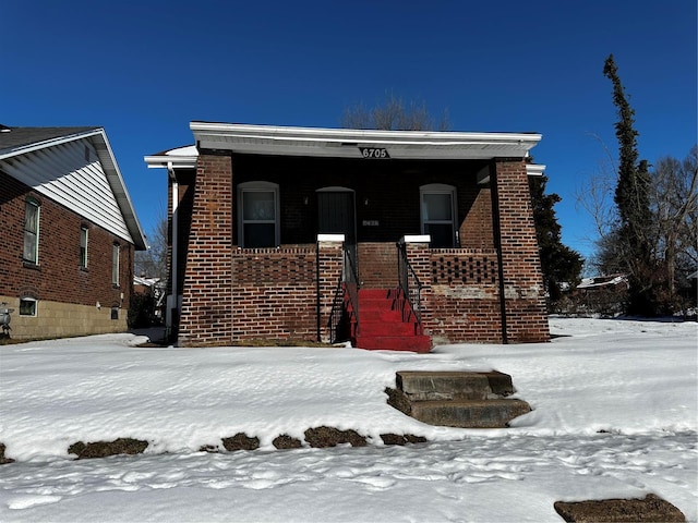 view of front of property with a porch