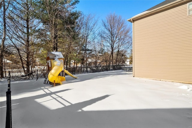 exterior space with a playground