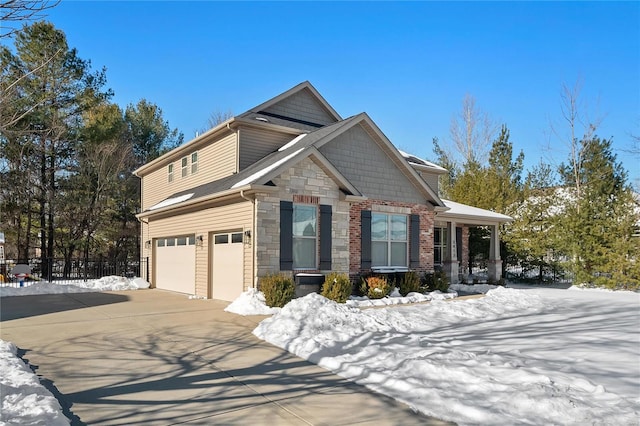 view of front of house featuring a garage