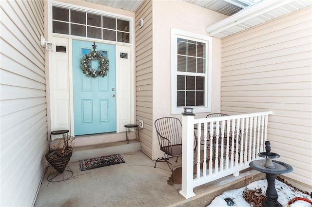 view of doorway to property