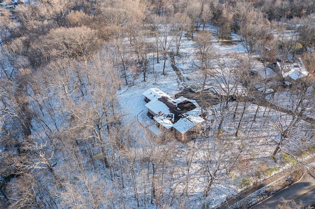 view of snowy aerial view