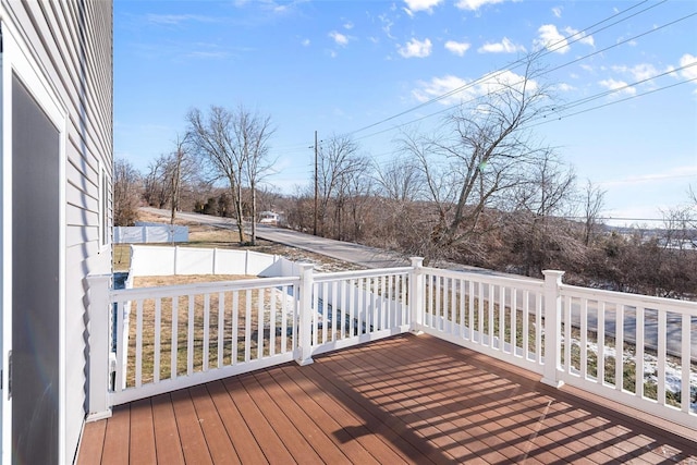 view of wooden terrace