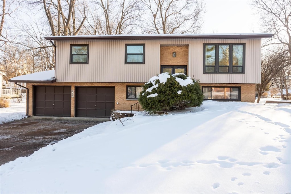 split foyer home with a garage