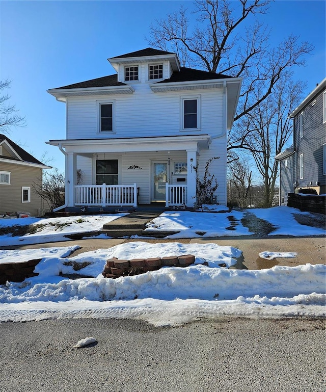 view of front of home with a porch