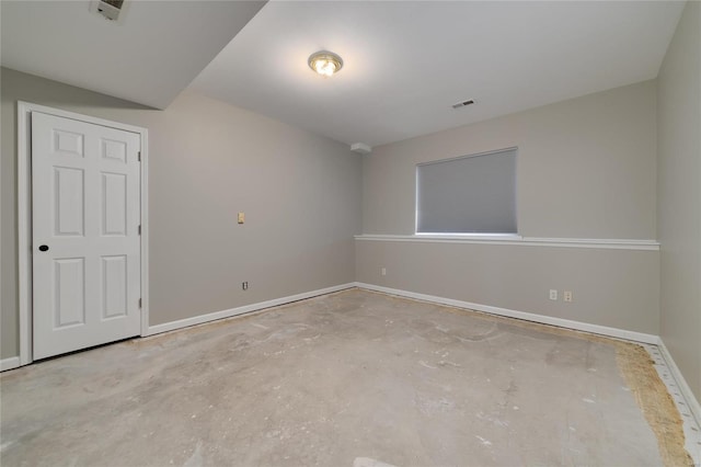 empty room featuring concrete floors