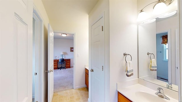 bathroom with vanity