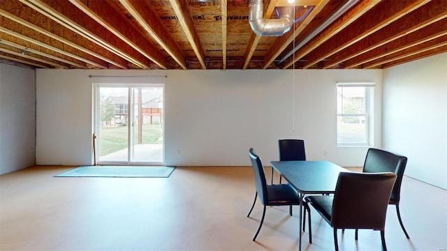 view of dining area