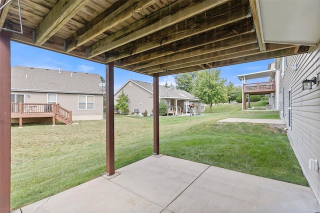 view of patio / terrace with a wooden deck