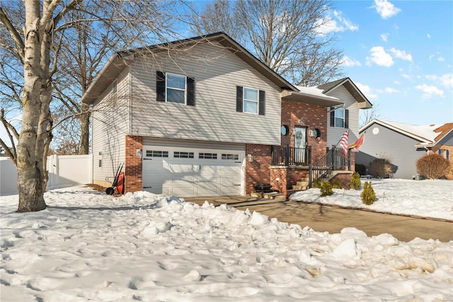 view of front of house featuring a garage