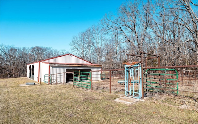 view of outbuilding with an exterior structure and an outdoor structure