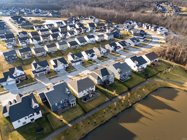 aerial view with a residential view