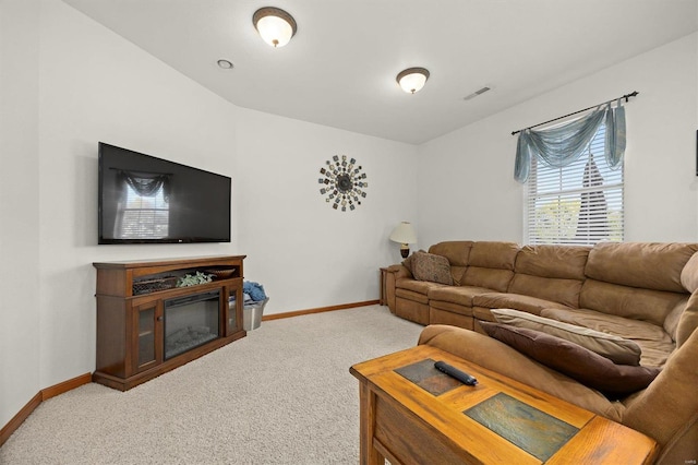 view of carpeted living room