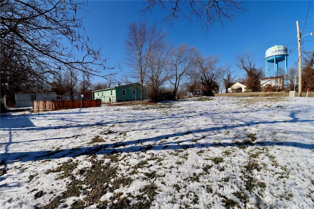 view of snowy yard