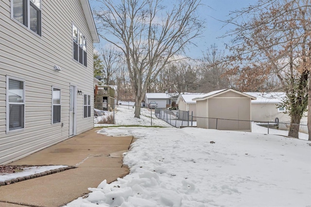 view of snowy yard