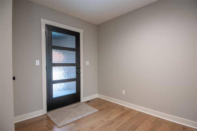 entryway featuring light hardwood / wood-style floors