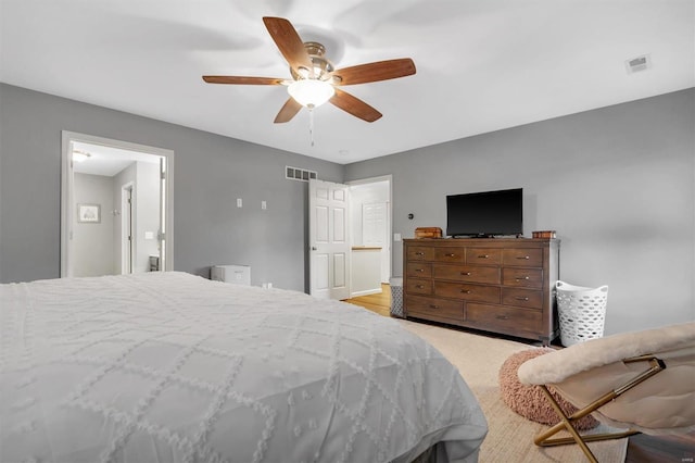 bedroom with ceiling fan