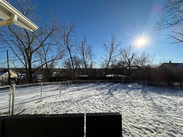 view of snowy yard