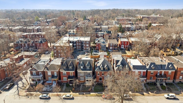 bird's eye view with a residential view