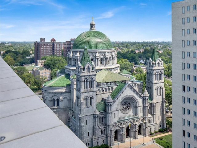 exterior space with a view of city