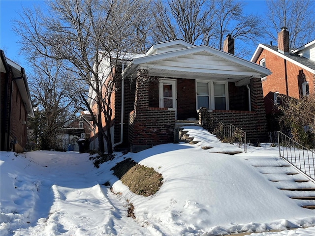 view of front of home with covered porch