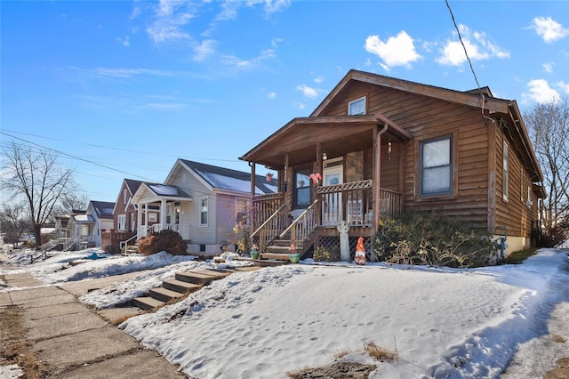 view of front of home featuring a porch