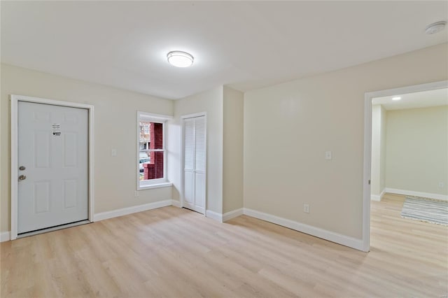 empty room featuring light hardwood / wood-style flooring