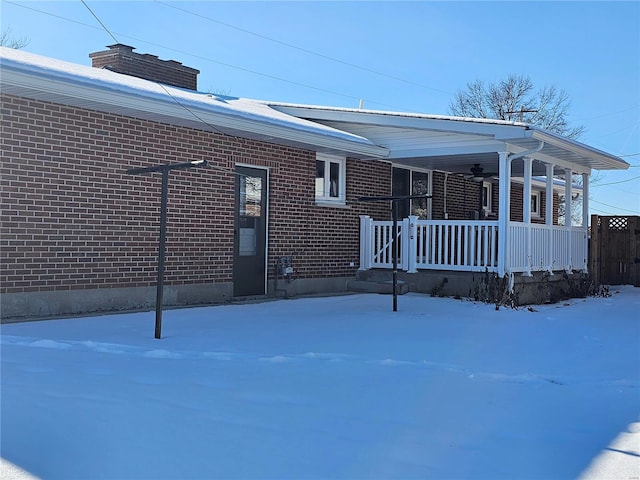 exterior space featuring a porch