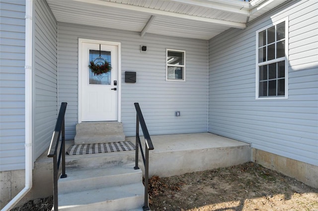 view of doorway to property