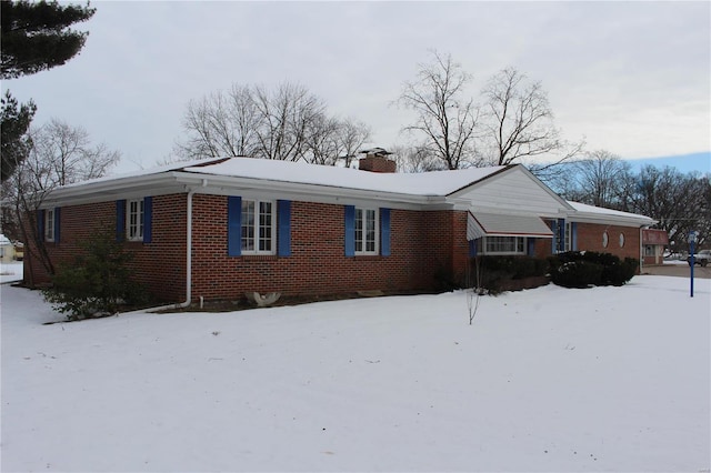 view of snowy exterior