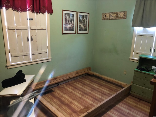 bedroom featuring hardwood / wood-style flooring