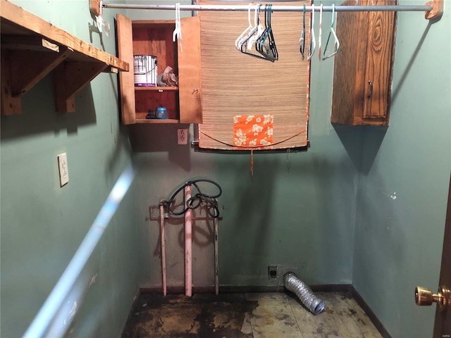 washroom featuring cabinets