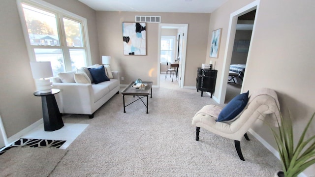 view of carpeted living room