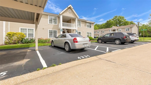 view of parking / parking lot