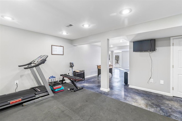 view of workout room