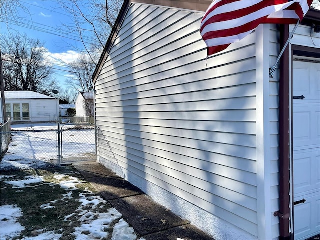 view of snowy exterior