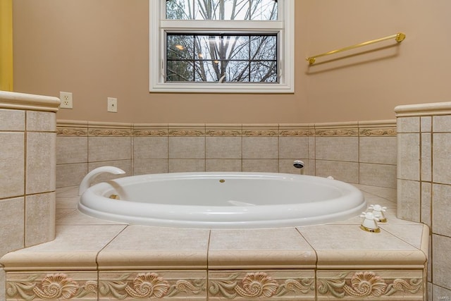 bathroom featuring a tub