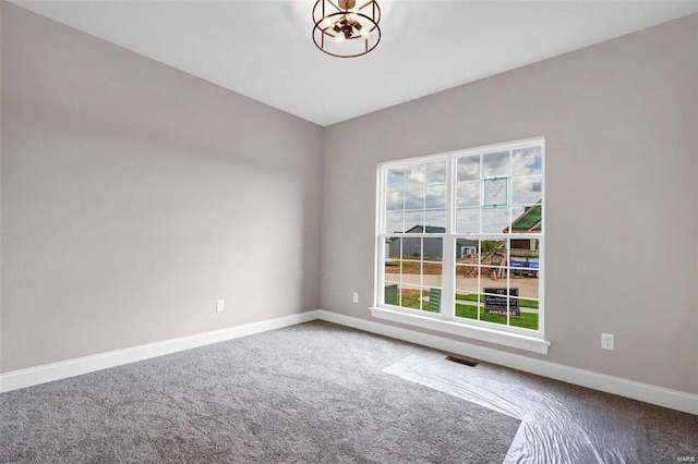 view of carpeted empty room